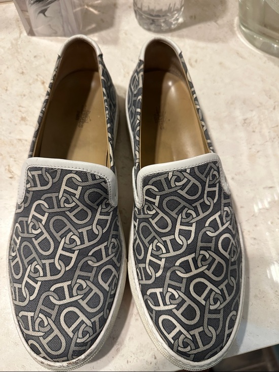 Hermes Other - Hermès Chaîne d'Ancre canvas slip-on trainers